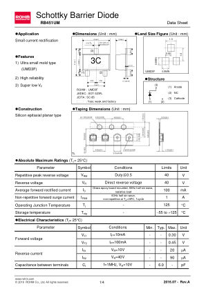 RB451UM 数据手册首页