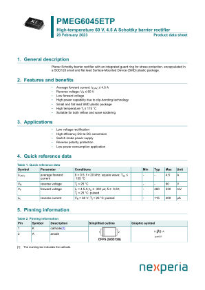 PMEG6045ETPX 数据手册首页