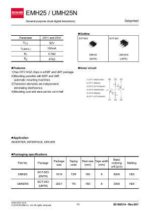 UMH25N 数据手册首页