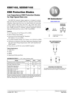 ESD7102 datasheet cover page