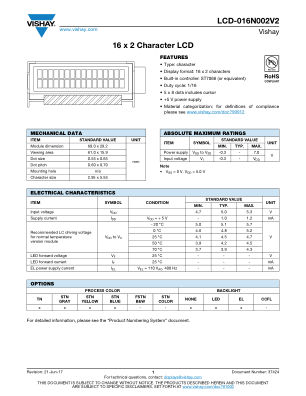 LCD016N002V2 datasheet cover page