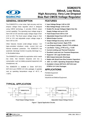 SGM2037S datasheet cover page