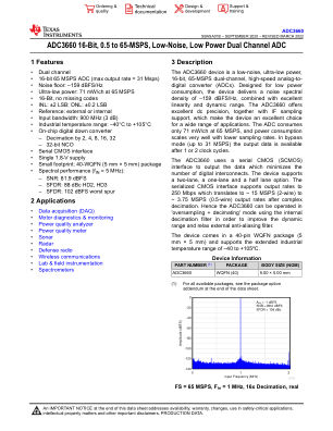ADC3660 datasheet cover page