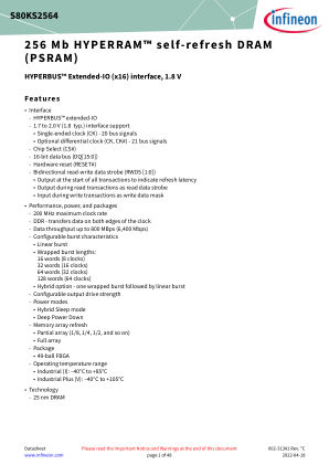 S80KS2564 datasheet cover page