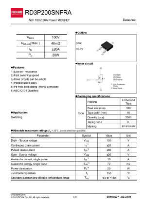 RD3P200SNFRATL 数据手册首页
