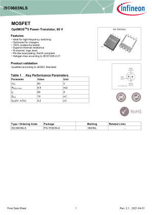 ISC0603NLS datasheet cover page