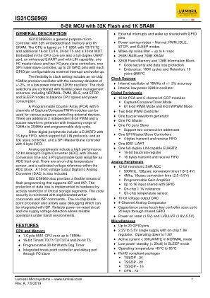 IS31CS8969W-QFLS2 datasheet cover page