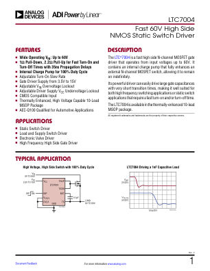 LTC7004 datasheet cover page