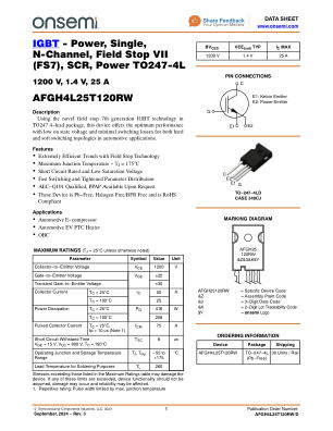 AFGH4L25T120RW 数据手册首页