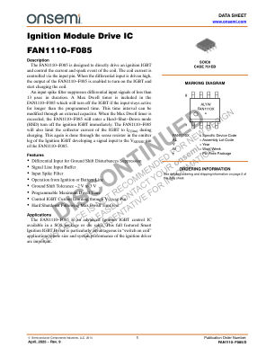 FAN1110-F085 数据手册首页
