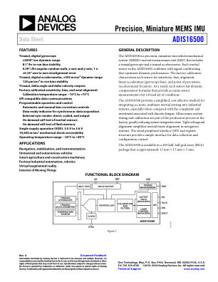 ADIS16500 数据手册首页