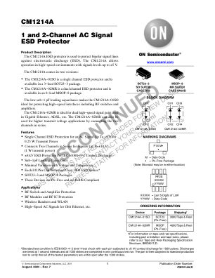 CM1214A datasheet cover page