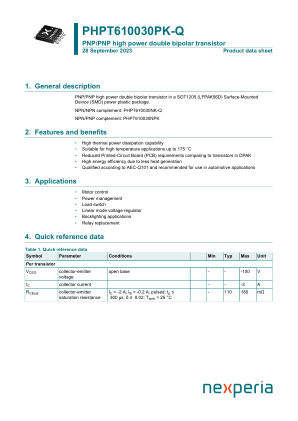 PHPT610030PK-QX datasheet cover page