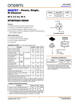 NTMFS6D1N08H 数据手册首页