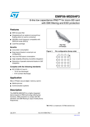 EMIF06-MSD04F3 数据手册首页