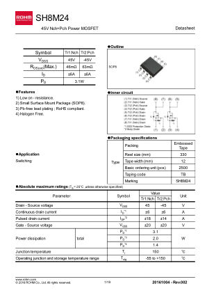 SH8M24 datasheet cover page