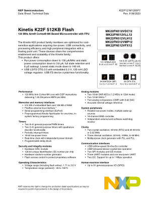 K22P121M120SF7 datasheet cover page