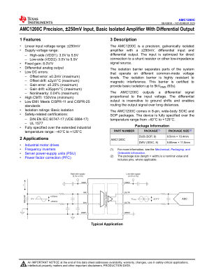 AMC1200C datasheet cover page
