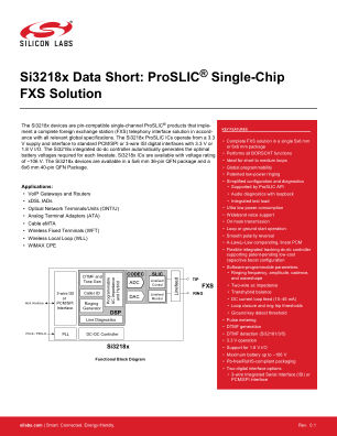 SI32184-A-FM 数据手册首页