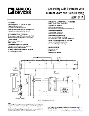 ADM1041A datasheet cover page