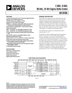 AD1839A datasheet cover page