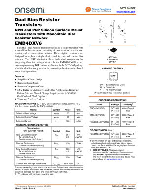 EMD4DXV6 datasheet cover page