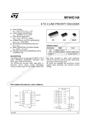 M74HC148 datasheet cover page