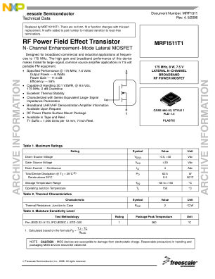 MRF1511 数据手册首页