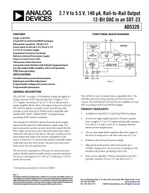 AD5320 datasheet cover page