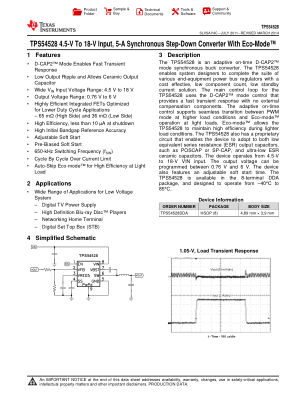 TPS54528 datasheet cover page