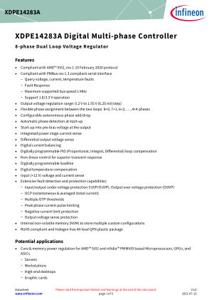 XDPE14283A-0000 datasheet cover page