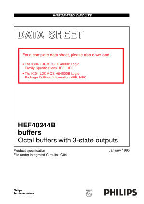 HEF40244BP 数据手册首页