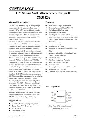 CN3302A datasheet cover page