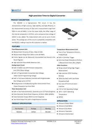 MS1030 datasheet cover page