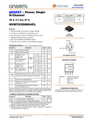 NVMYS3D8N04CL 数据手册首页
