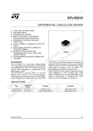 STLVD210B 数据手册首页