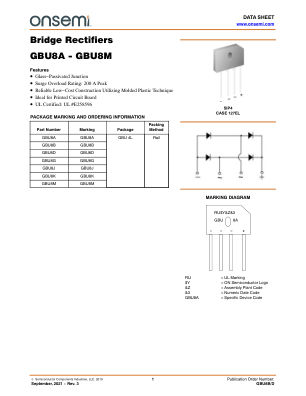 GBU8B 数据手册首页