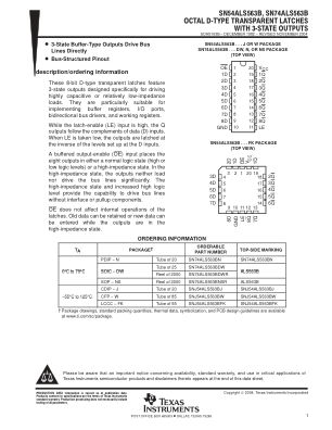 SN74ALS563B 数据手册首页