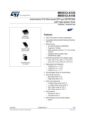 M95512-A125 datasheet cover page