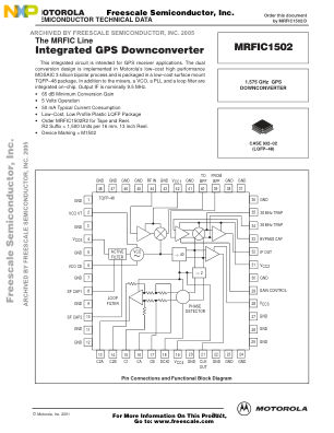 MRFIC1502 数据手册首页