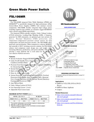 FSL106MR datasheet cover page