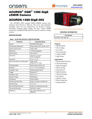 ACUROS-1280-GIGE-002 数据手册首页