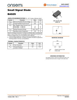 BAS29 datasheet cover page