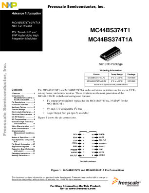 MC44BS374T1 datasheet cover page