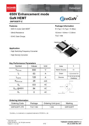 GNP3028TF-Z 数据手册首页