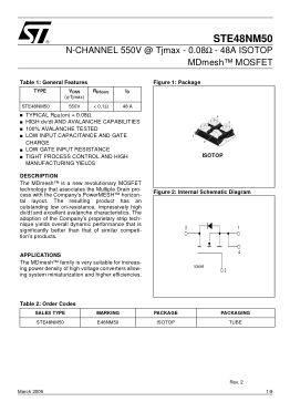STE48NM50 datasheet cover page