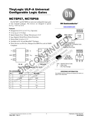 NC7SP58 数据手册首页