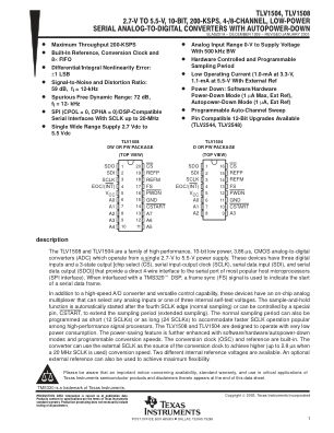 TLV1508 数据手册首页