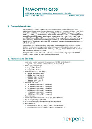 74AVC4T774BQ-Q100X datasheet cover page