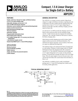 ADP2291 datasheet cover page
